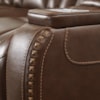 Signature Design The Man-Den Power Reclining Sofa with Adj Headrests