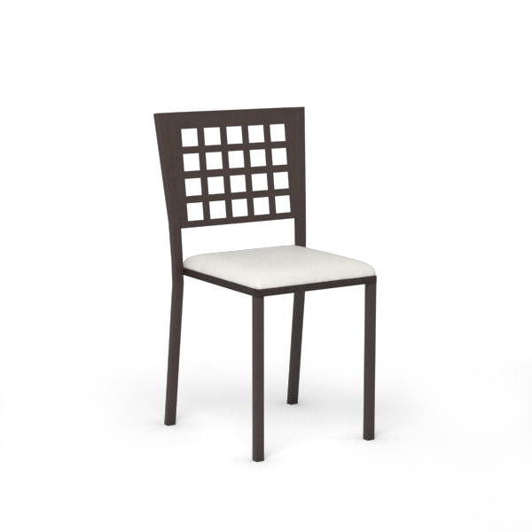 Stacking Metal Dining Side Chair w/Seat Pad