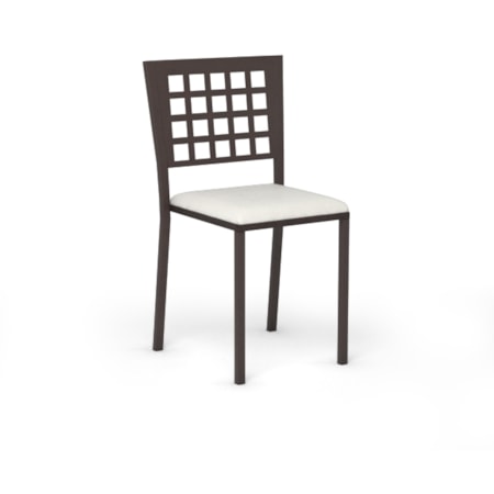 Stacking Metal Dining Side Chair w/Seat Pad