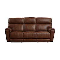 Casual Power Reclining Sofa with Power Headrests and Lumbar