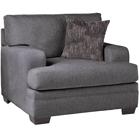 Transitional Accent Chair with Track Arms