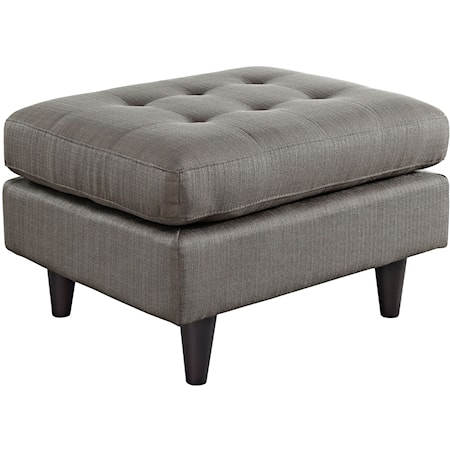 Empress Contemporary Upholstered Accent Ottoman - Granite