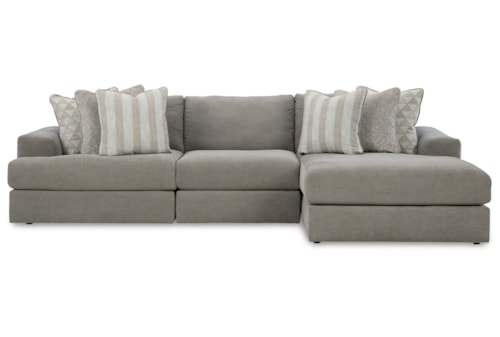 Contemporary 3-Piece Sectional with Chaise
