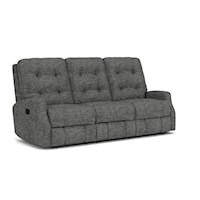 Transitional Button Tufted Reclining Sofa