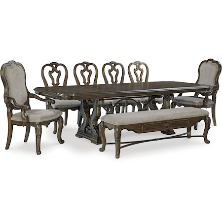 8-Piece Dining Set with Bench