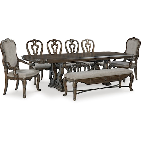 8-Piece Dining Set with Bench