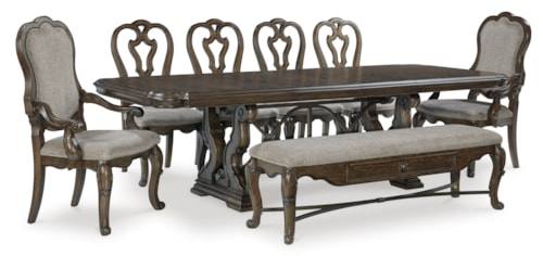 8-Piece Dining Set with Bench