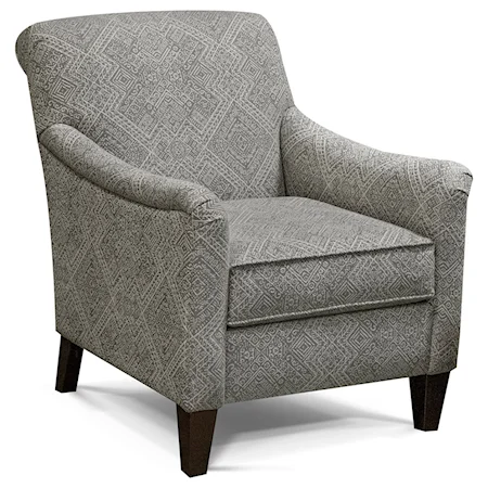 Transitional Accent Chair with Flared Arms