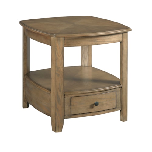 Casual End Table with Drawer