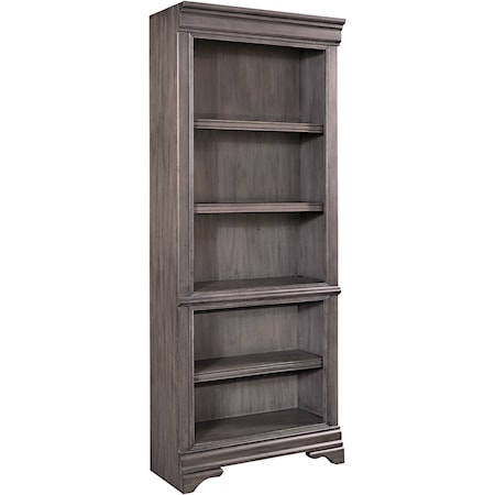 Traditional Open Bookcase with Adjustable Shelves