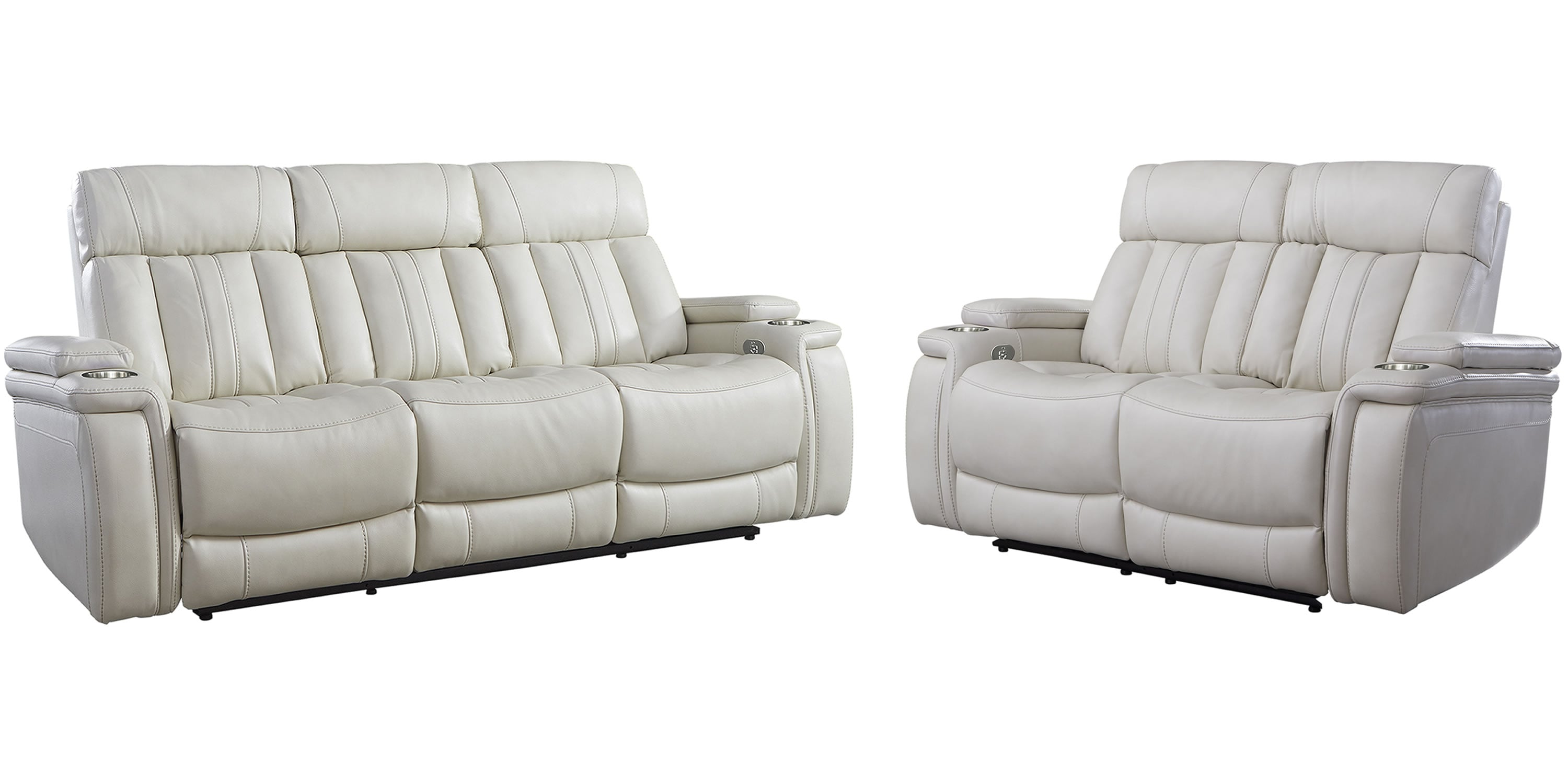Power Reclining Sofa and Loveseat Set