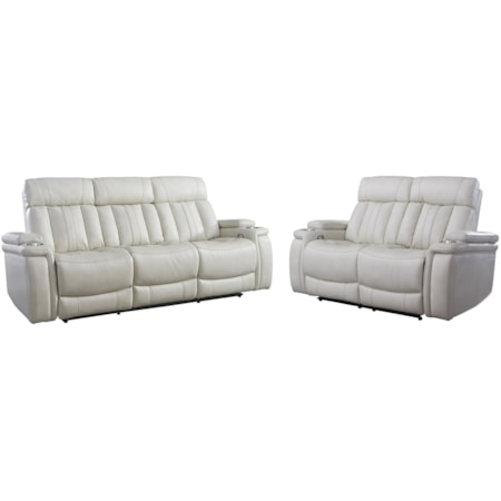 Power Reclining Sofa and Loveseat Set