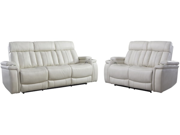 Power Reclining Sofa and Loveseat Set