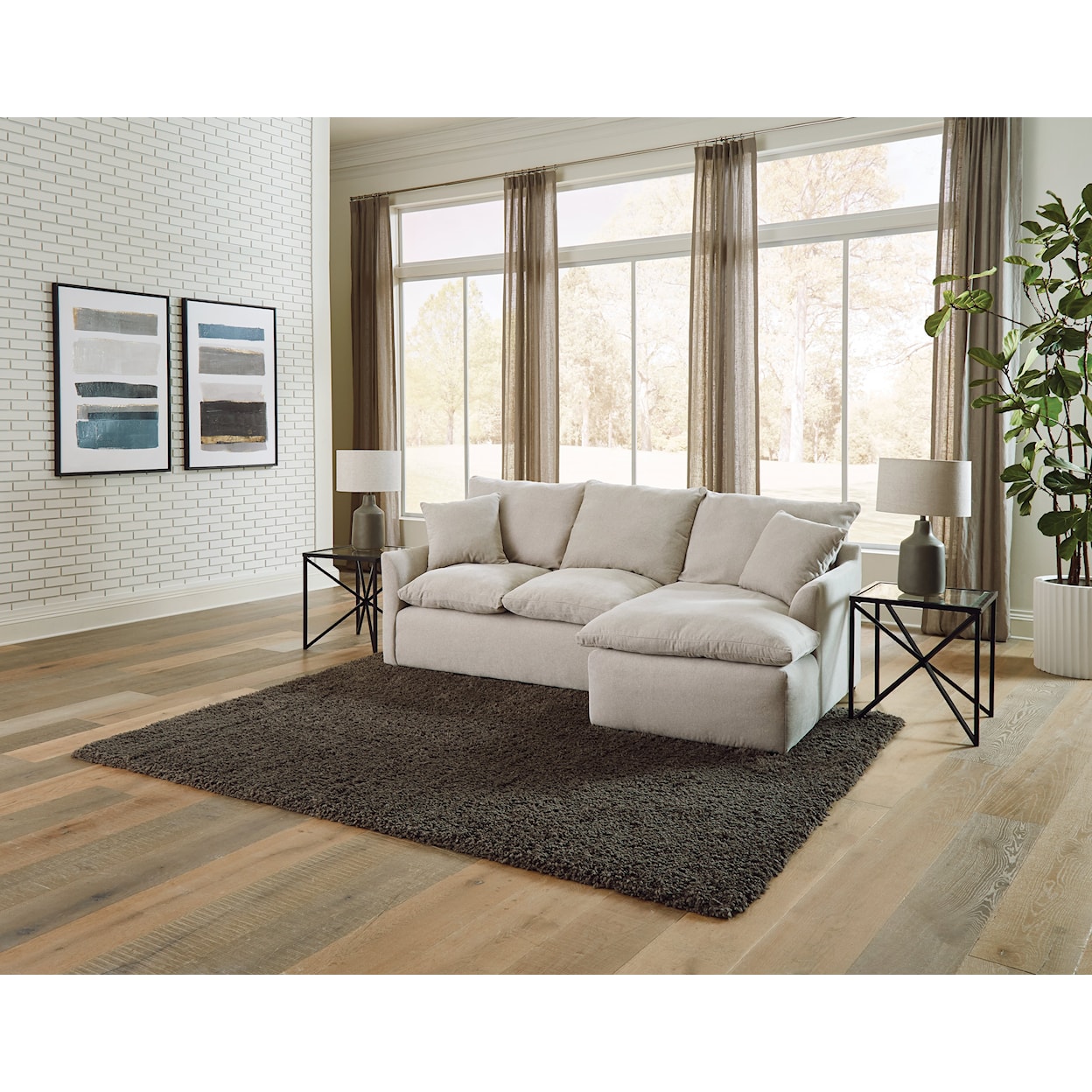 Jackson Furniture 1345 Harper 2-Piece Chaise Sectional Sofa