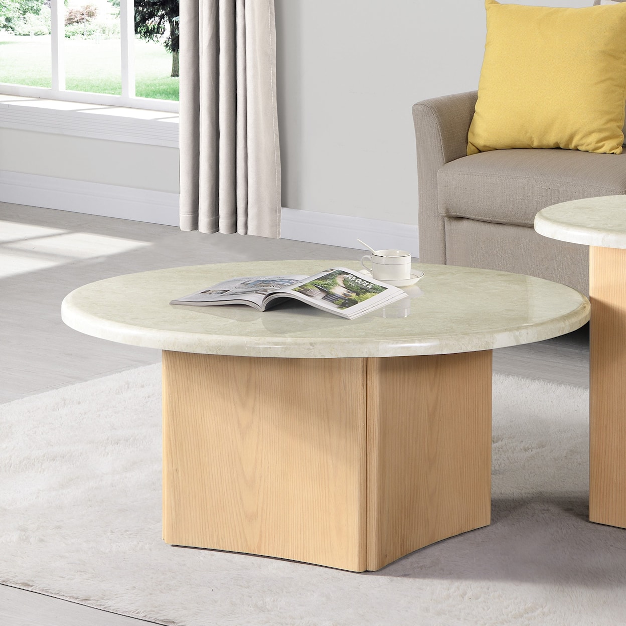 Acme Furniture Qwin Round Coffee Table