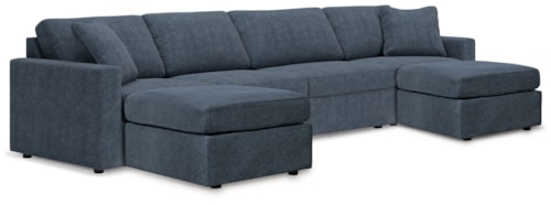 4-Piece Sectional And 2 Ottomans