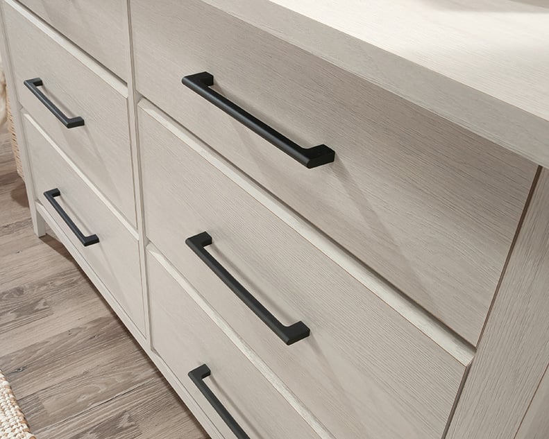 Sauder Summit Station 431999 Contemporary SixDrawer Dresser with Easy