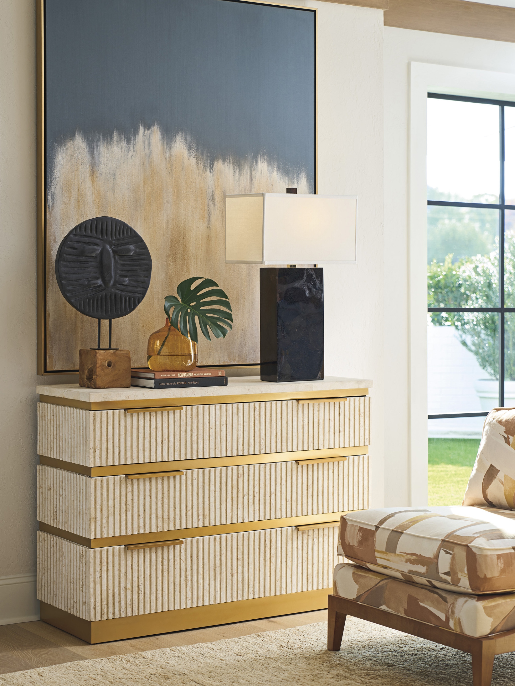 Stone 3-Drawer Hall Chest