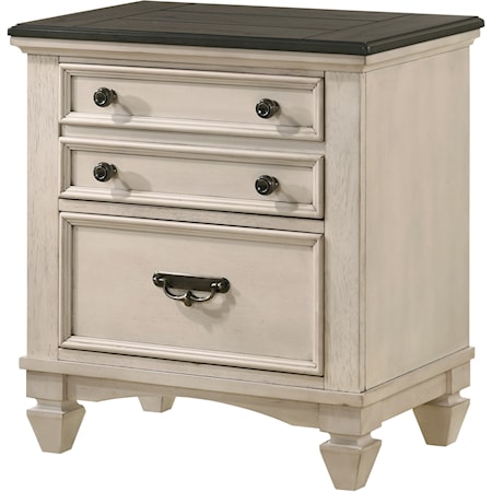 Cottage Style 2-Drawer Nightstand