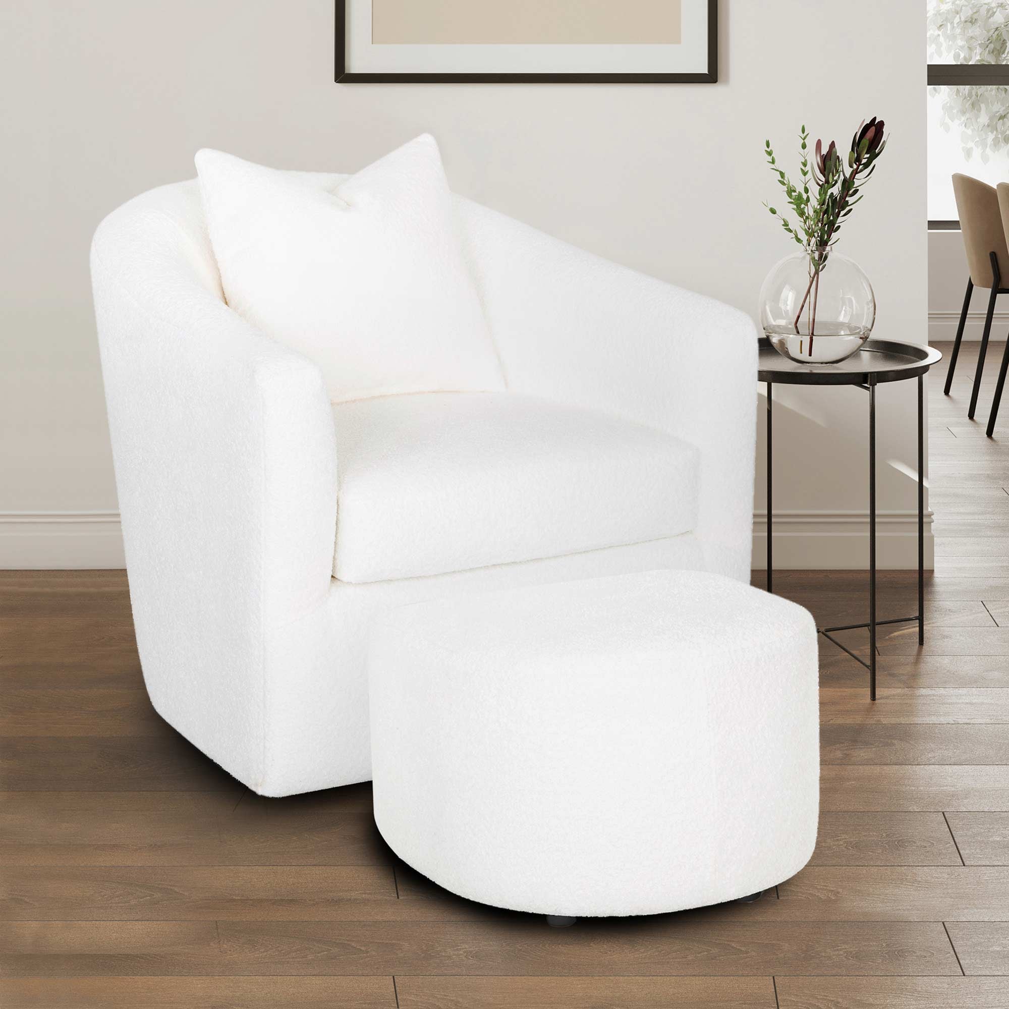 Franklin 21983 Maya Swivel Chair with Ottoman