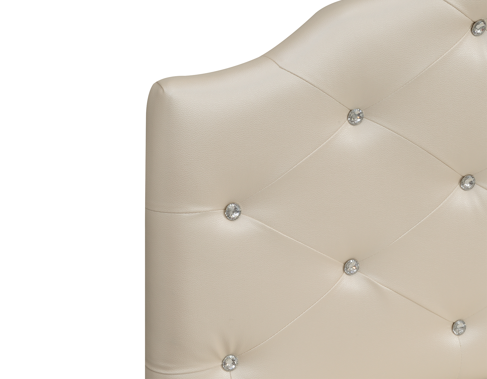 Queen Headboard, Silver Faux Leather