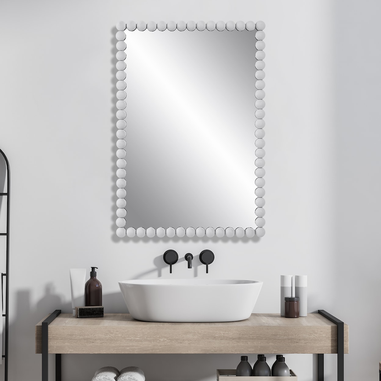 Uttermost Serna Serna White Vanity Mirror