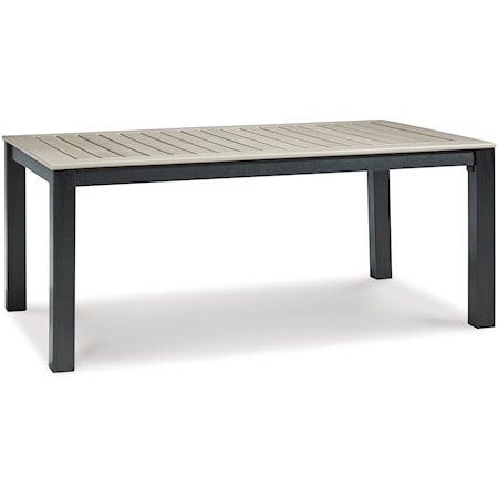 Contemporary 72" Outdoor Dining Table with Umbrella Hole