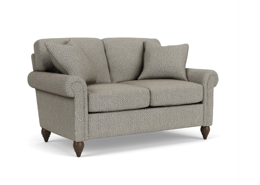 Flexsteel Moxy 5038-20 108-02 Transitional Loveseat With Rolled Arms ...