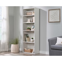 Transitional 5-Shelf Bookcase with Adjustable Shelves