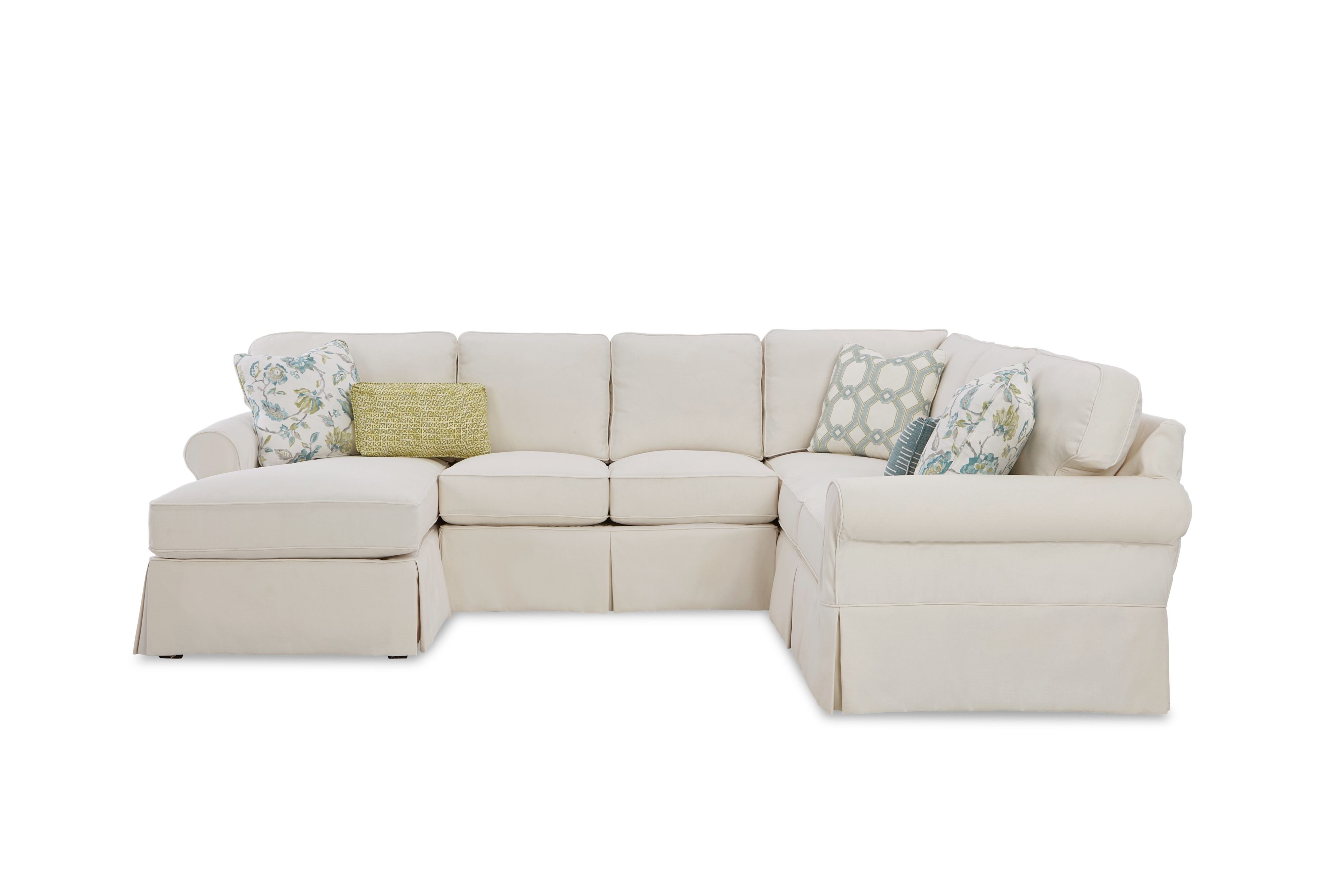 3-Pc Slipcover Sectional Sofa w/ LAF Chaise