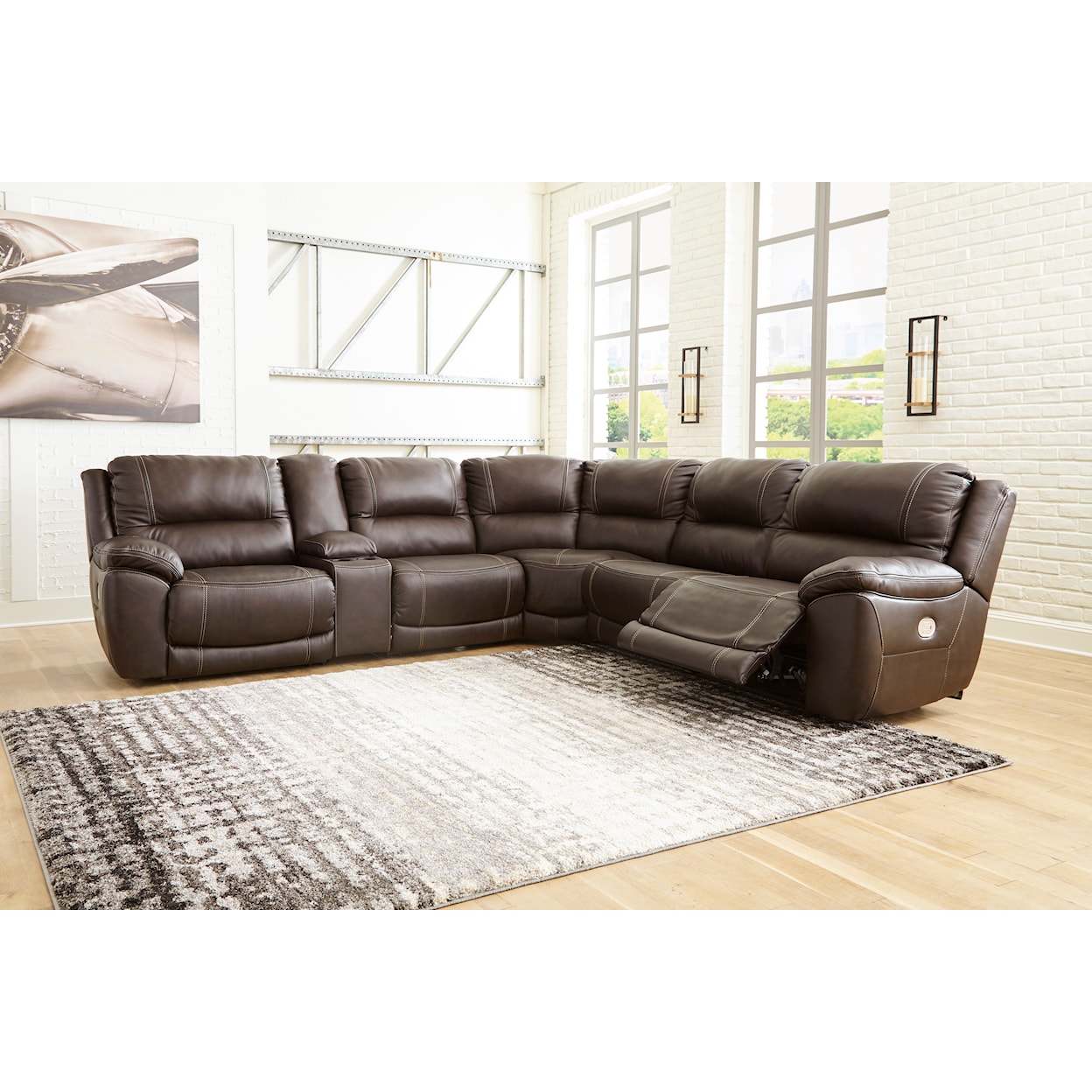 Ashley Signature Design Dunleith 6-Piece Power Reclining Sectional