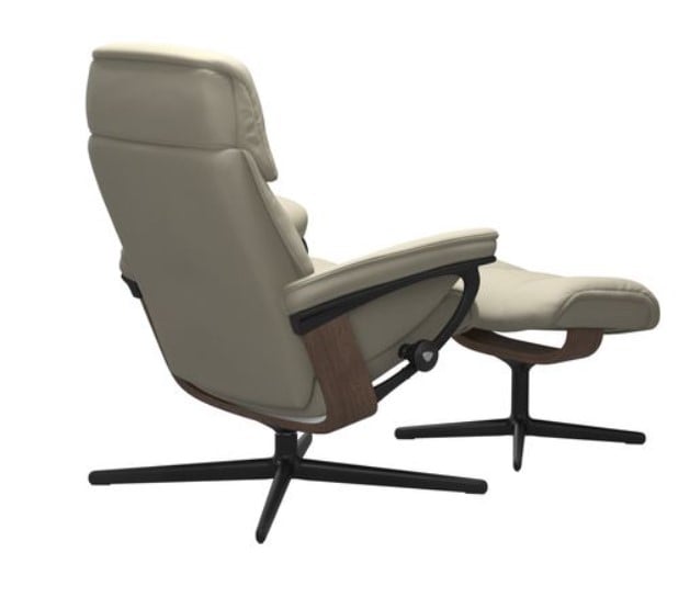 Medium Ruby Cross Recliner &amp; Ottoman