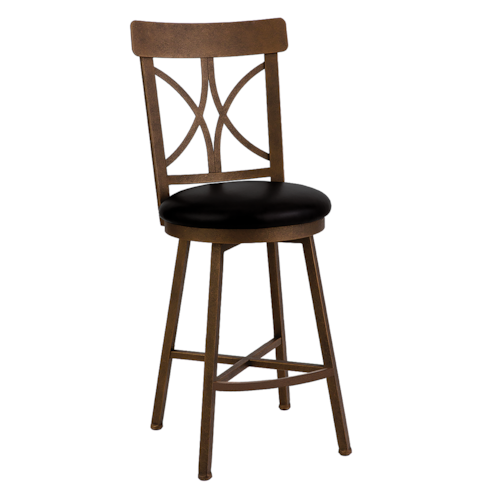 Camarillo Flat Swivel With Back, No Arms Barstool With No Welt