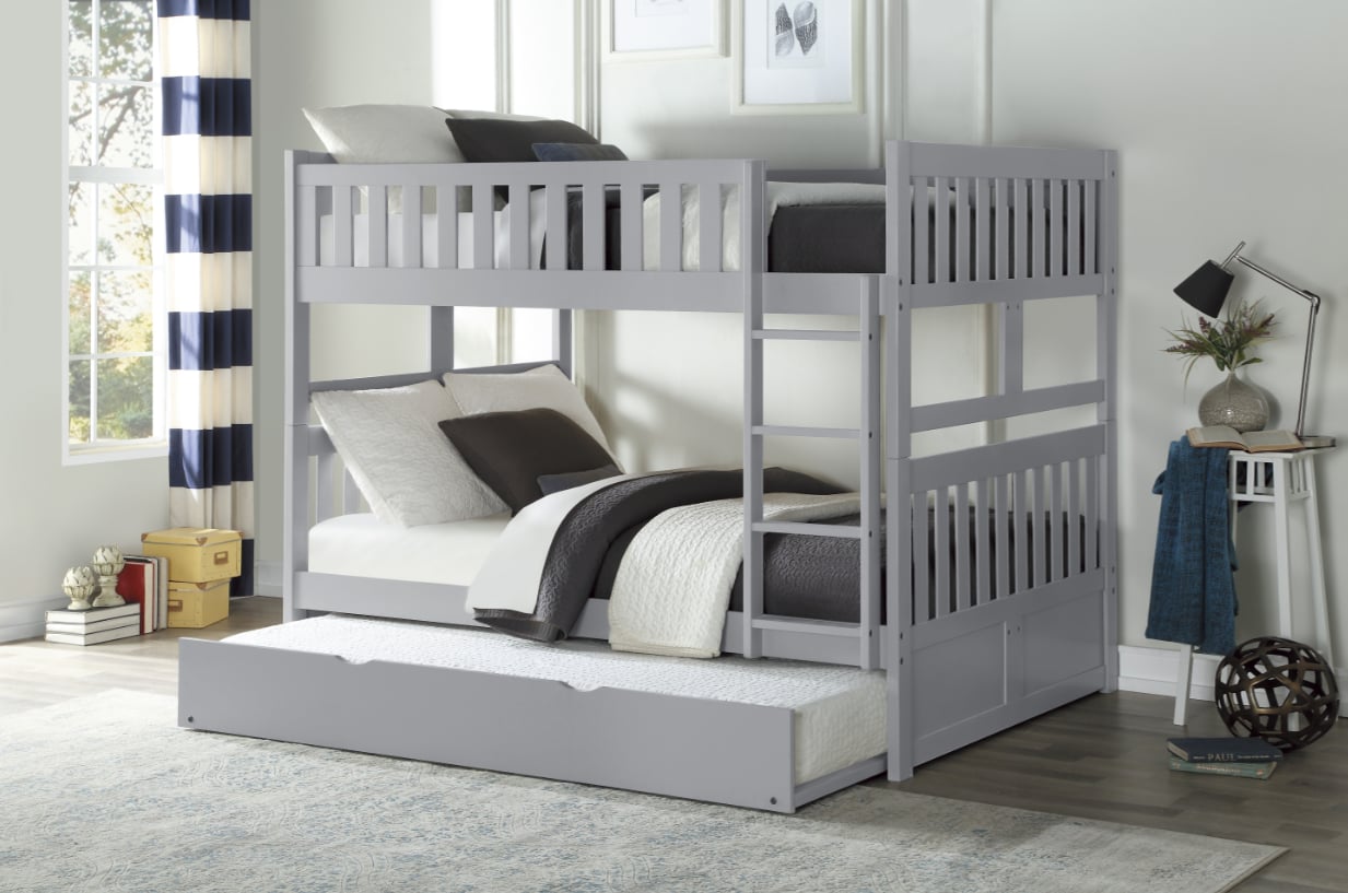 Full Over Full Bunk Bed with Twin Trundle