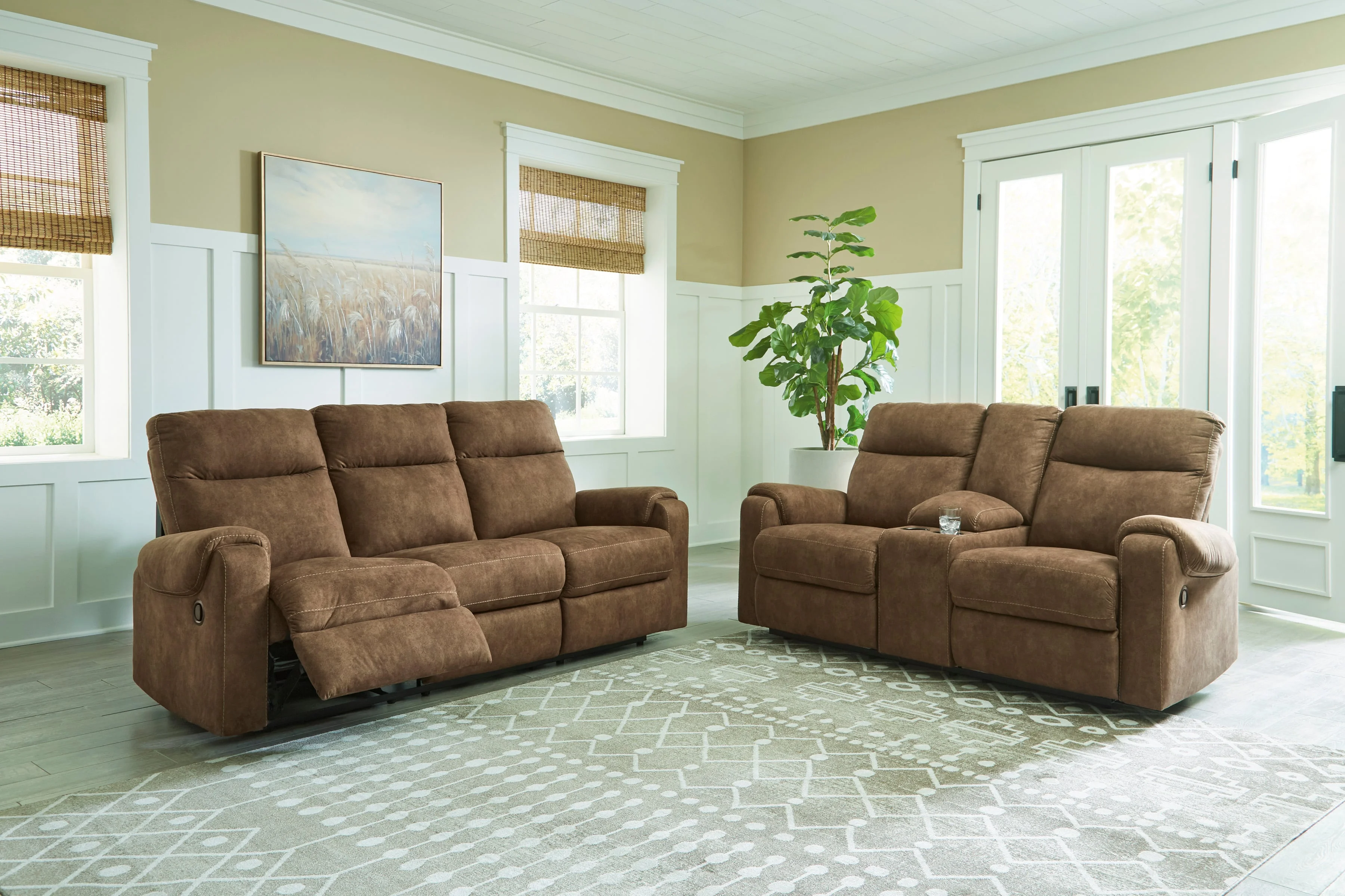 Signature Design by Ashley Edenwold 13805U1 Reclining Sofa And Loveseat ...