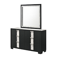 Rangley Contemporary 6-Drawer Dresser & Mirror Set