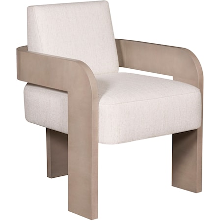 Modern Upholstered Dining Arm Chair