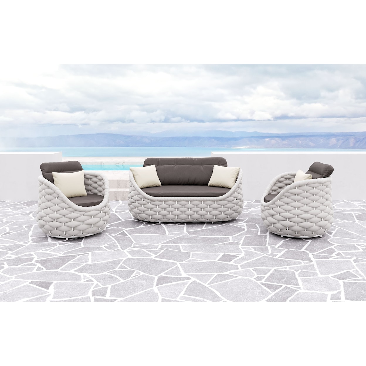 Zuo Coral Reef Collection Accent Chair