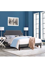 Modway Corene Queen Vinyl Platform Bed with Squared Tapered Legs