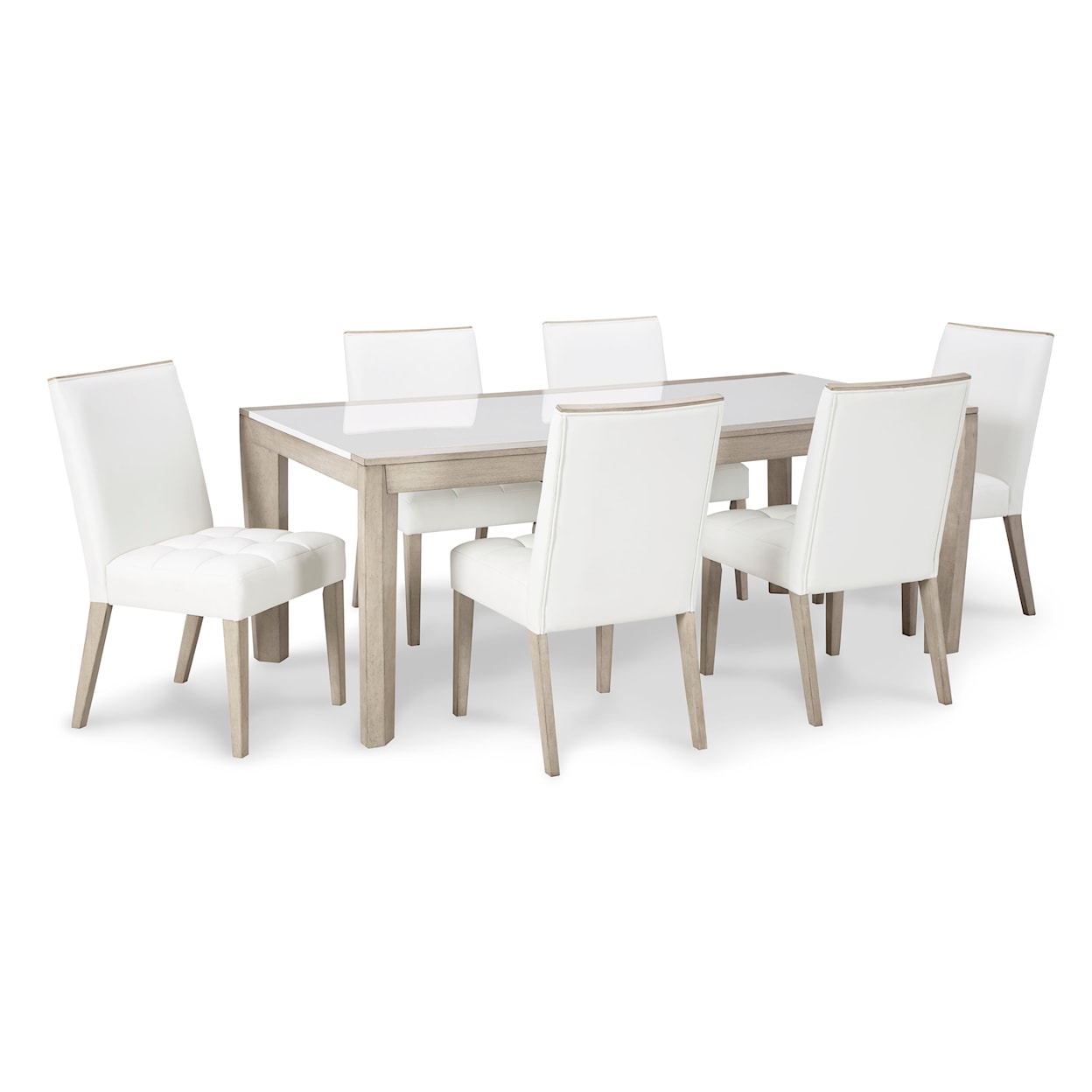 Ashley Furniture Signature Design Wendora Table and 6 Chair Dining Set