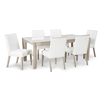 Contemporary Table and 6 Chair Dining Set