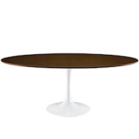 78" Oval Wood Dining Table