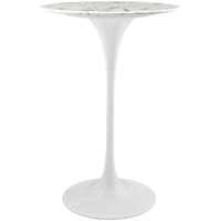 28" Round Artificial Marble Bar Table