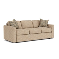 Contemporary Sofa with Flare Arms