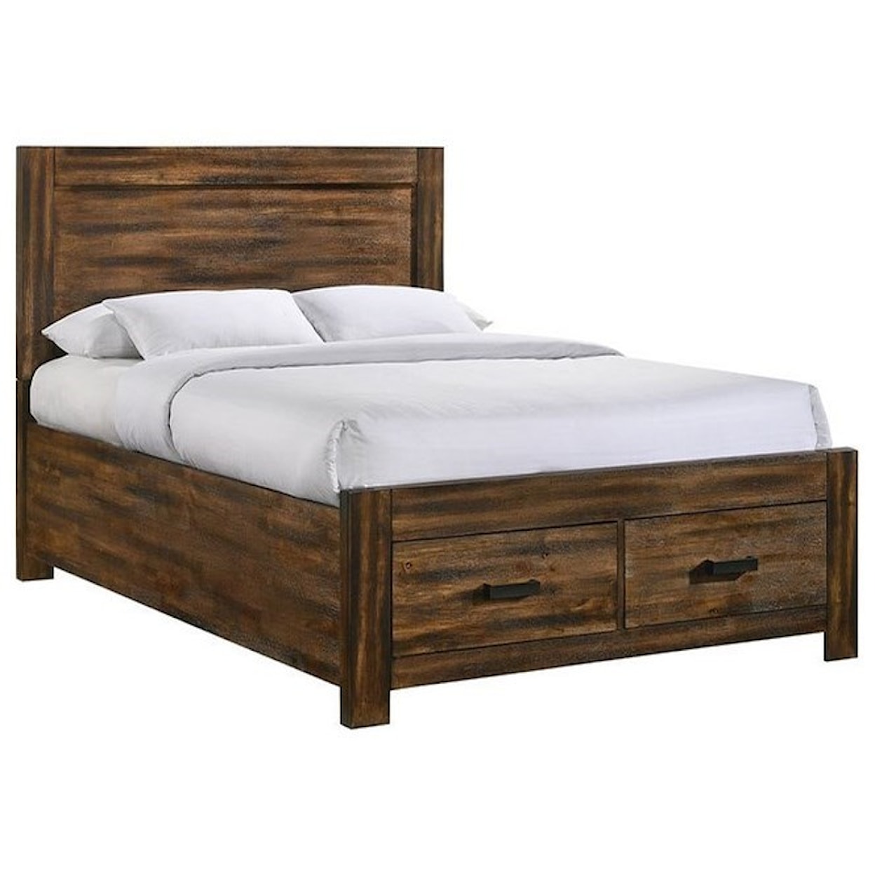 Elements International Warner Full Bed with 2 Storage Drawers
