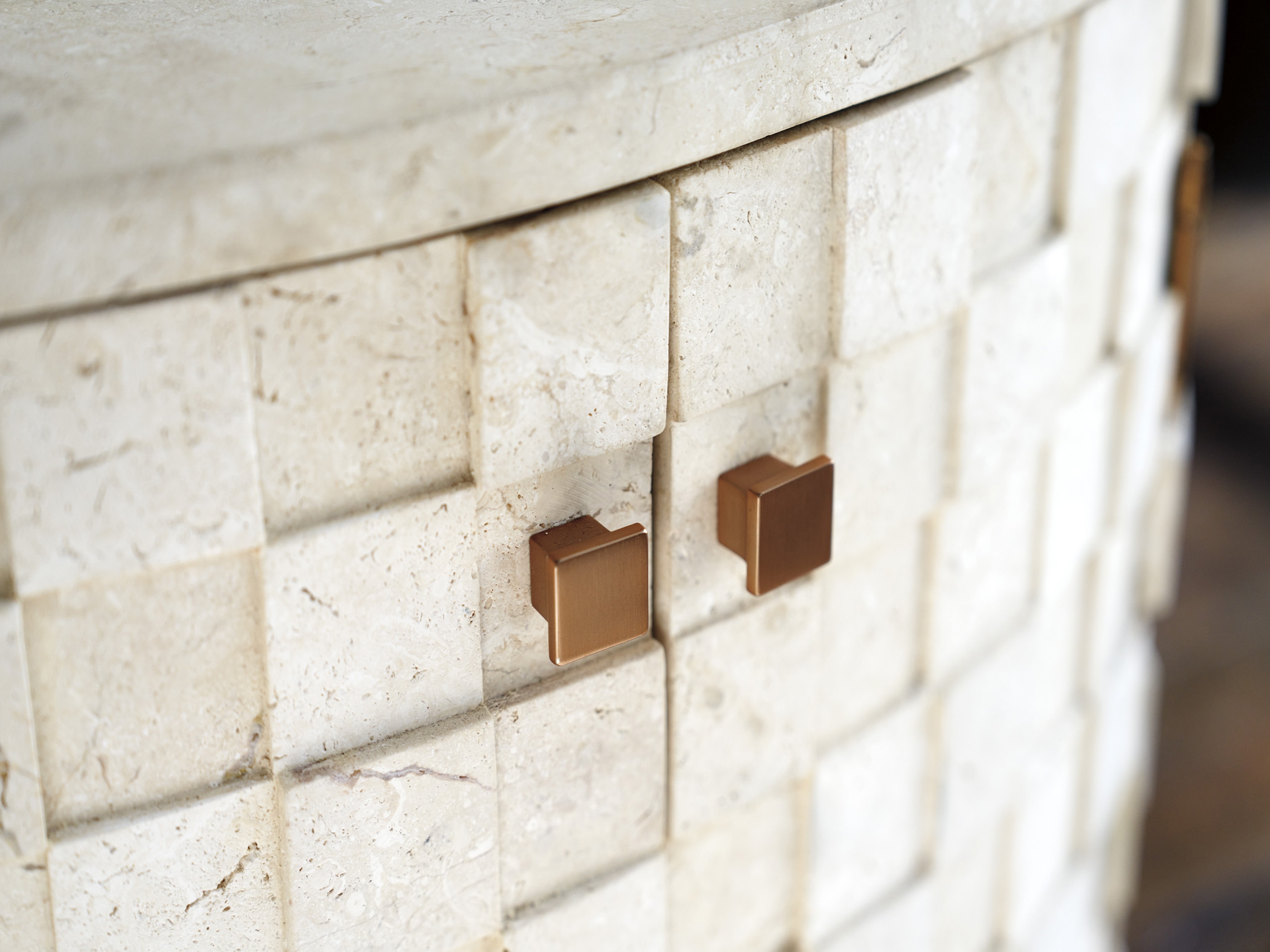 Albion Stone Oval Nightstand