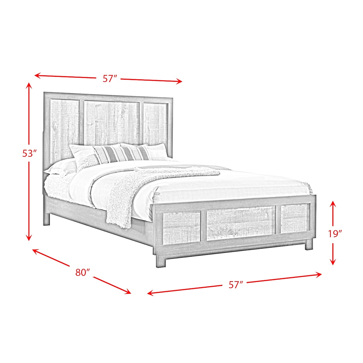 Elements International Harlington 4-Piece Bedroom Set