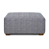Transitional Square Cocktail Ottoman with Button- Tufting