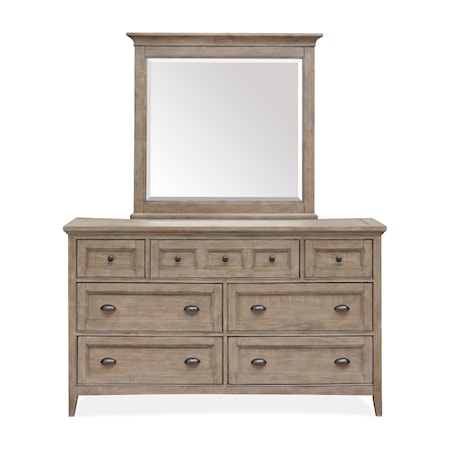 Drawer Dresser Mirror Set