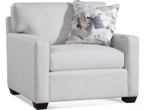 Transitional Large Chair with Track Armrests